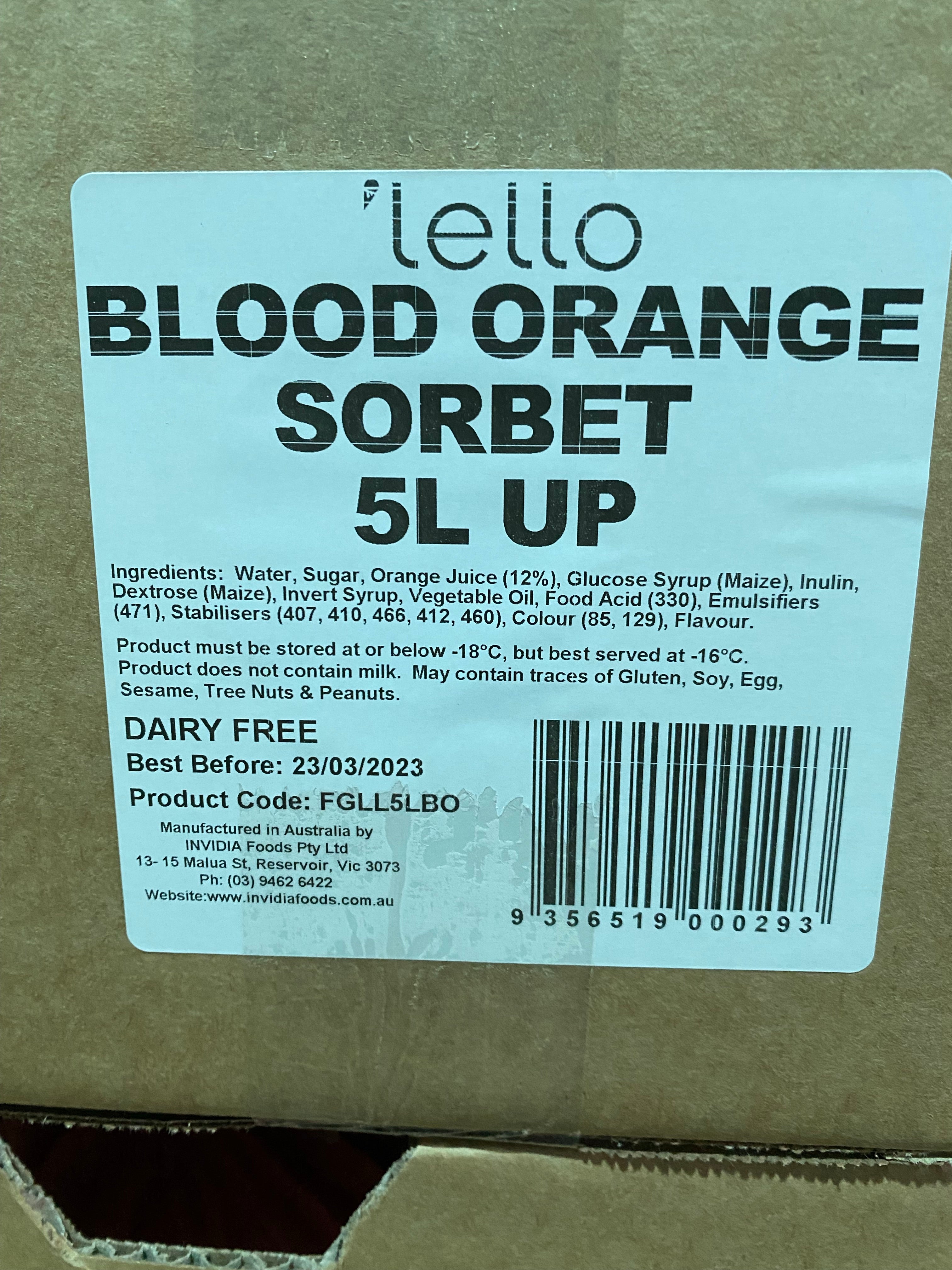 5L Gelato - Blood Orange