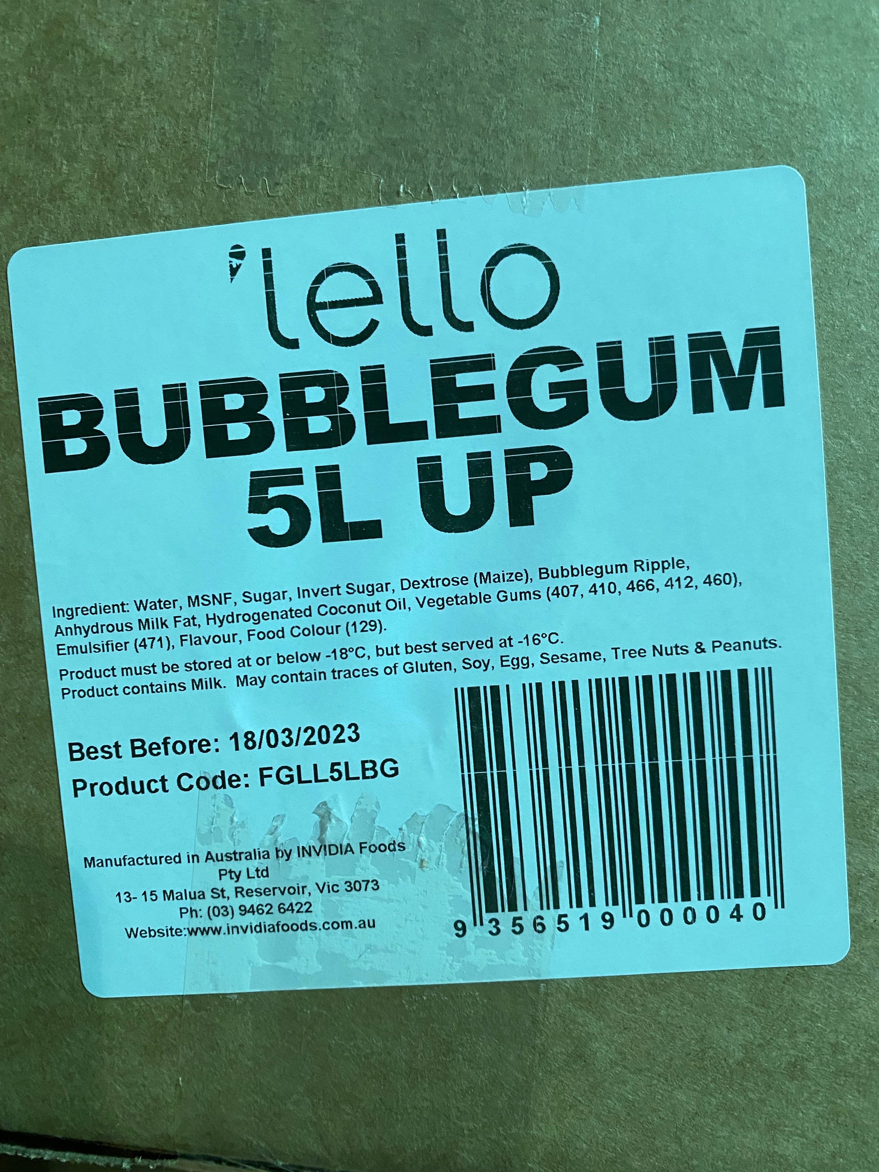 5L Gelato - Bubblegum